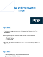 Quartiles and Interquartile Range