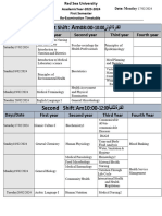 Re-Exam Time Table - Health Science