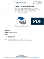 Diagnosing 190 and 192 Errors CENT7 MILLTRONICS