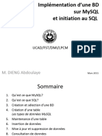 Implémentation D'une BD Sur MySQL Et Initiation Au SQL