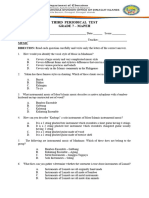 GRADE 7 MAPEH 3rd Grading QUESTIONS