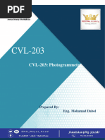 CVL 203 Photogrammetry