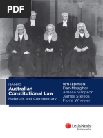 Hanks Australian Constitutional Law Materials and Commentary