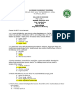 LCUP Anatomy Final Exam