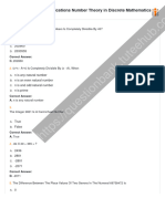 25 Question Set For Applications Number Theory in Discrete Mathematics