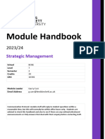 Strategic Management Module Handbook