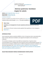 Acute Respiratory Distress Syndrome Ventilator Management Strategies For Adults