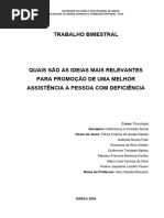 Trabalho Bimestral Deficiencia e Inclusão