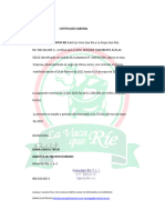 Certificado Laboral Wilmar