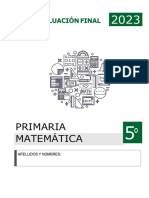 Evaluación de Salida 5° - Matemática