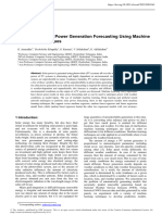 Analysis of Solar Power Generation Forecasting Usi