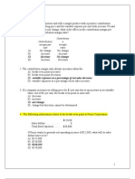 Contribution Contributio N Margin Per Unit Margin Ratio: C) Increase No Change