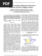 Distance Learning and Remote Laboratory Exercises On Power Supply Systems