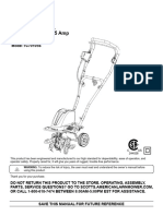 Owner'S Manual Tiller/Cultivator, 10.5 Amp