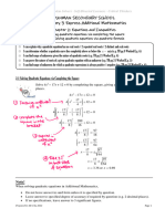 Chapter 2 Equations and Inequalities Lesson Notes