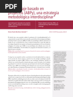 Aprendizaje Basado en Proyectos y Una Estrategia Metodologica Interdisciplinar