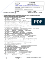 Citizenship Model Exam Grade 8