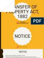 Transfer of Property Act, 1882: - Ekta Rose Assitant Prosfessor (Als)