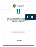 Projeto Executivo Do Sistema de Esgotamento Sanitário Do Bairro Cohab Ii - Sobral/Ce