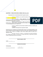 Advertencia Deixar de Registrar Ponto