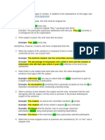 Subjects and Verbs Must Agree in Number