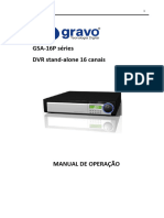 DVR Stand Alone Gravo GSA-16P00 16 Canais - Manual de Operaç