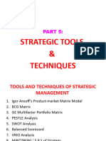 BSM 401 - Strategic Models Techniques & Tools