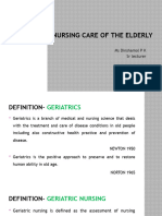 Nursing Care of Elderly Intro & Theories