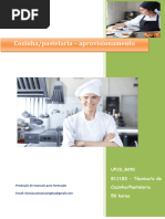 UFCD 8290 Cozinha Pastelaria - Aprovisionamento Índice