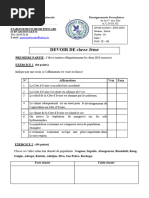 Devoir de Niveau GEOGRAPHIE 3e N°1 2023-2024