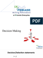 L3 - Decision Making and Control Structures