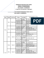 Jadwal Mentah