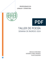 Taller de Poesía - Semana de Ingreso 2024