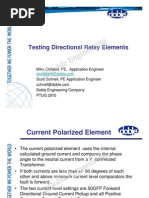 Testing Directional Relay Elements