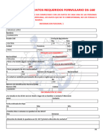 Cuestionario de Datos para Formulario DS160 EVANGELISTA