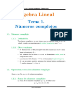 Tema 1. Números Complejos