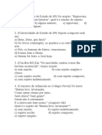 Exercícios Tipos de Sujeito Com Gabarito