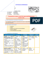 D1 A2 SESION PS Presentamos Nuestro Cartel de Responsabilidades para Nuestra Aula.