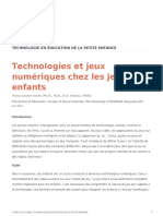 Technologies Et Jeux Numeriques Chez Les