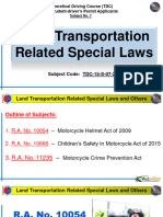 TDC-15-S-07-2 Land Transportation Related Special Laws (Version 3 2021)