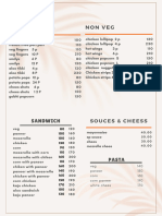 Beige and Brown Neutral Creamy Floral Coffee Shop Menu