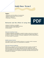 ICT Study Docs Term 1: Topics