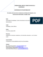 El Cambio Estructural de Las Instituciones de Educacion Superior