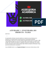 5388 Assessoria Atividade 3 - Engenharia Do Produto - 51 2024