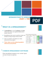 3.0 (PPT) Introduction To Spreadsheets