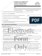 Electronic Form Only: Online Request To Be A Supporter and Declaration of Financial Support