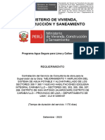 TDR - Servicio de Supervisión de Obra de Saneamiento