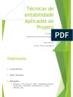 Técnicas de Sustentabilidade Aplicada Ao Projeto