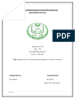 Administrative Law and Environmental Regulation A Critical Assessment IQRA QAMAR