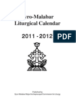 Syro Malabar Liturgical Calendar 2011-2012 English